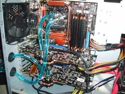 New Computer with Water Cooling system installed.